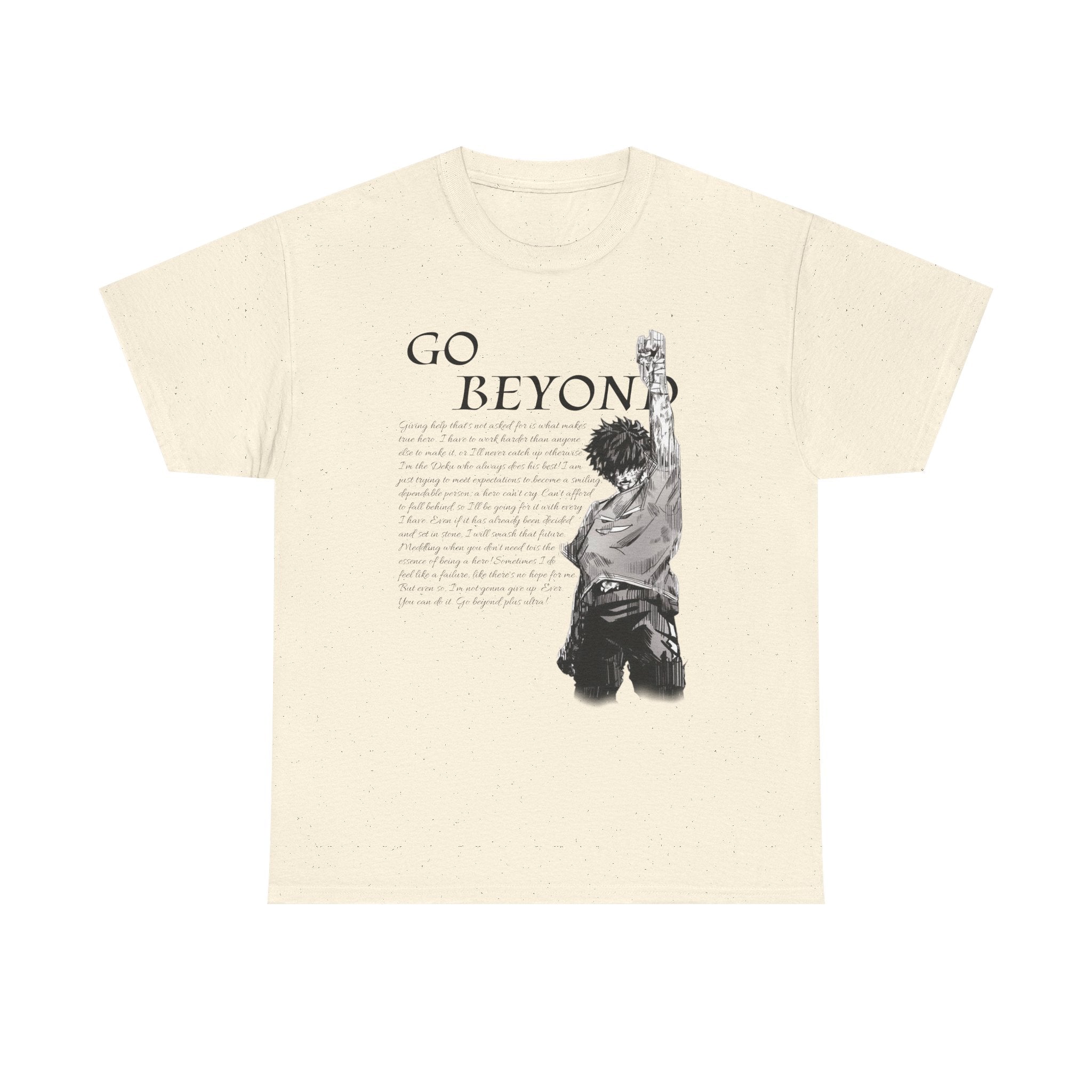 'Go Beyond' Deku Graphic Tee — 100% COTTON 180GSM (FULLY CUSTOMIZED LIMITED EDITION)