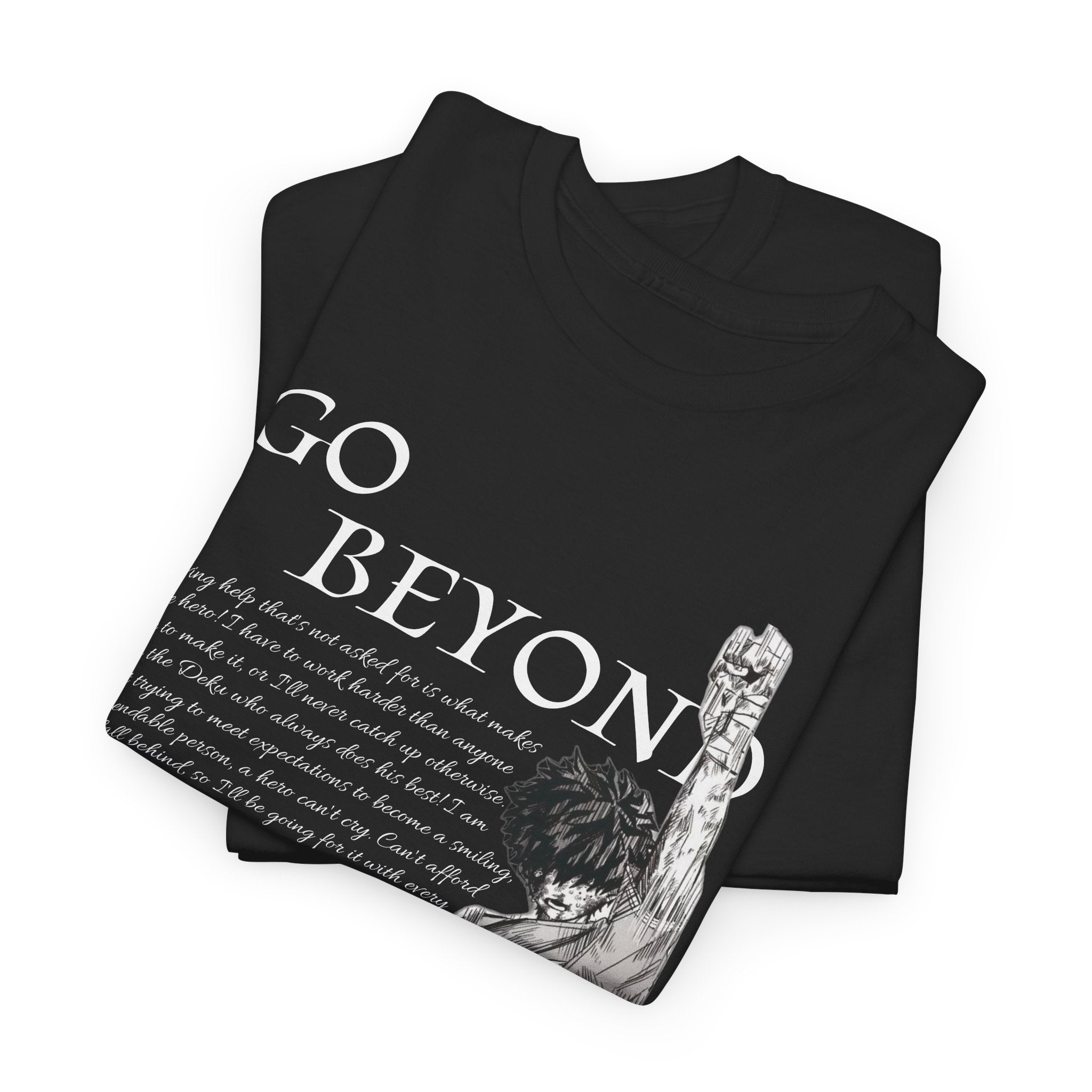 'Go Beyond' Deku Graphic Tee — 100% COTTON 180GSM (FULLY CUSTOMIZED LIMITED EDITION)