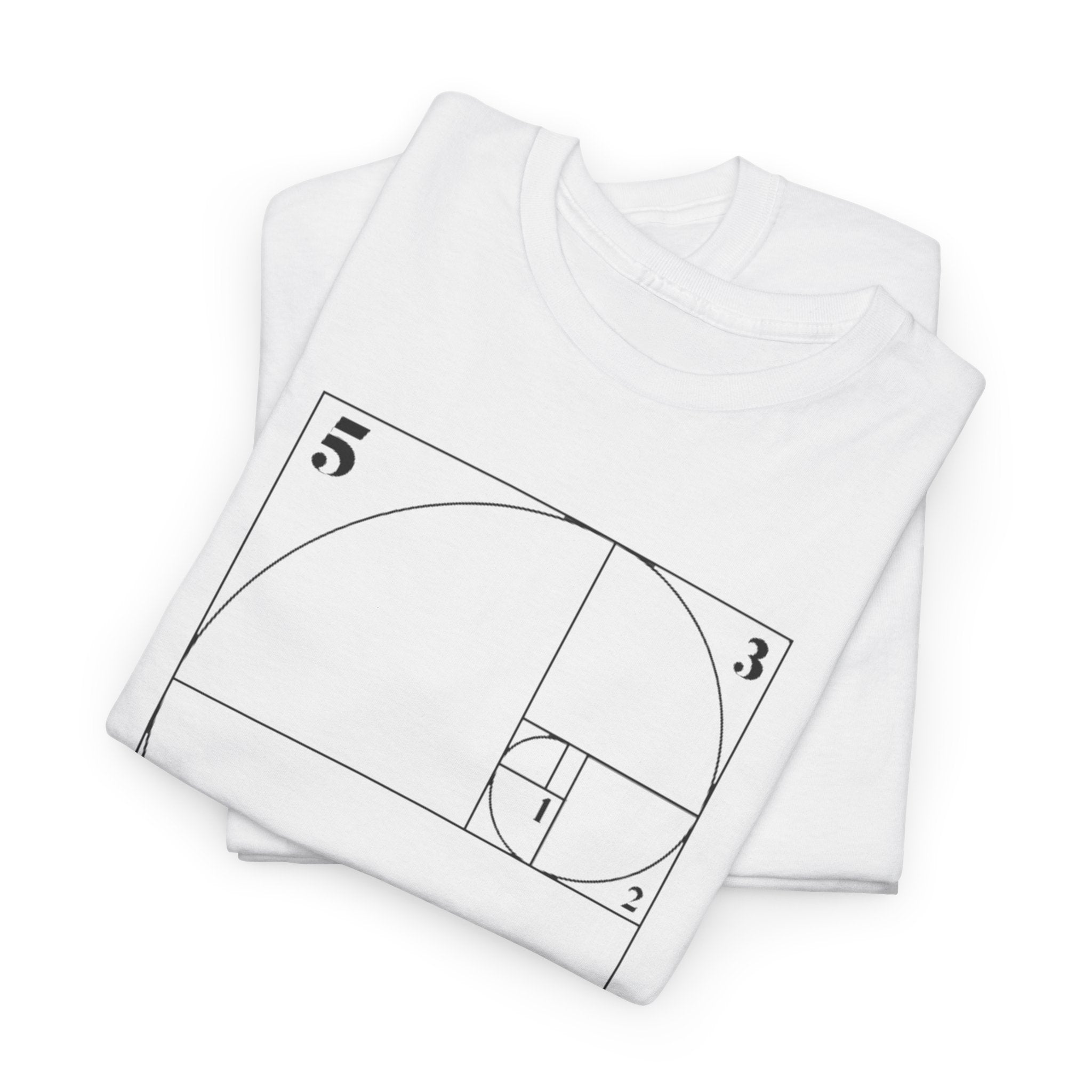 Fibonacci Spiral Graphic Tee — 100% COTTON 180GSM