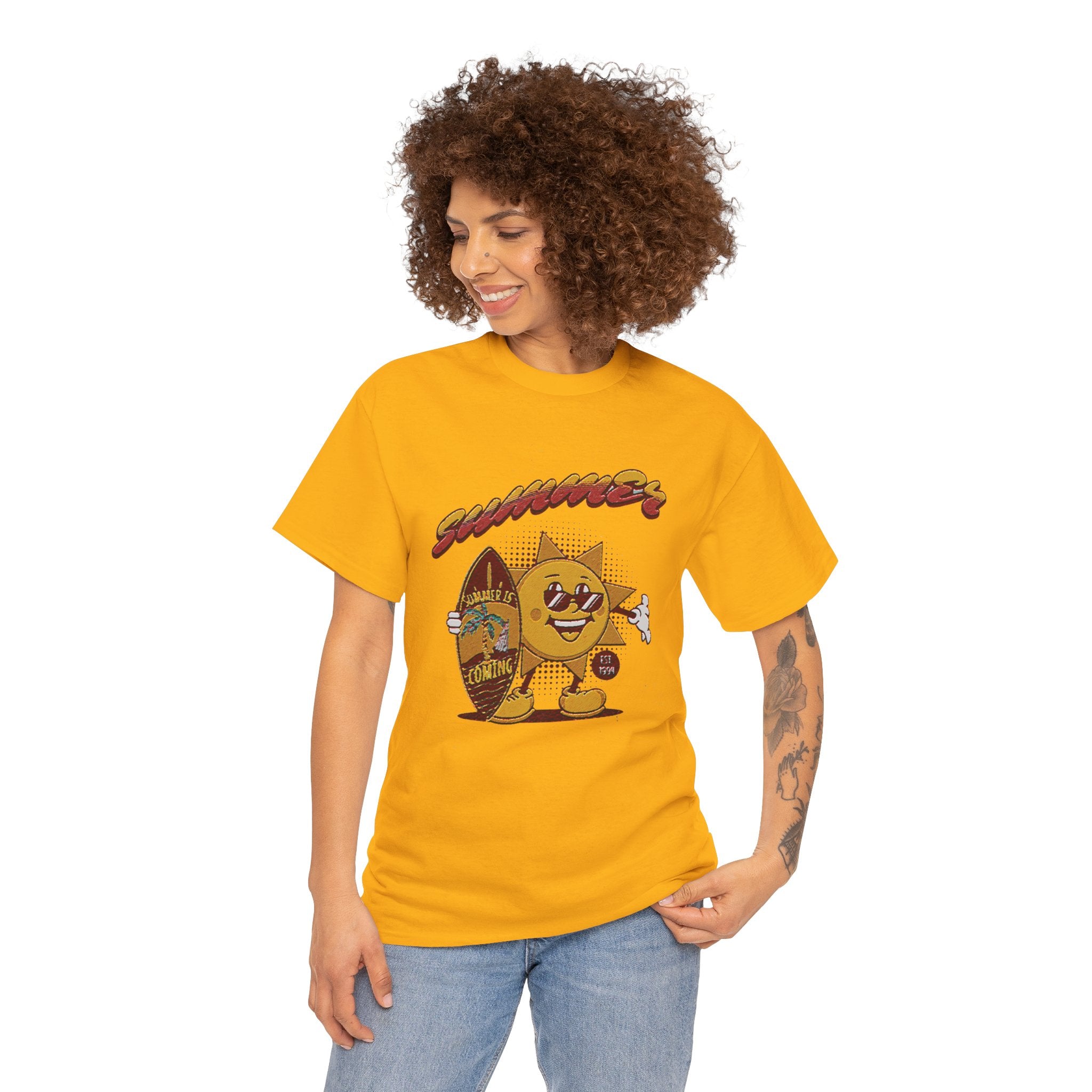 Summertime Coming Graphic Tee — 100% COTTON 180GSM