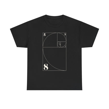 Fibonacci Spiral Graphic Tee — 100% COTTON 180GSM