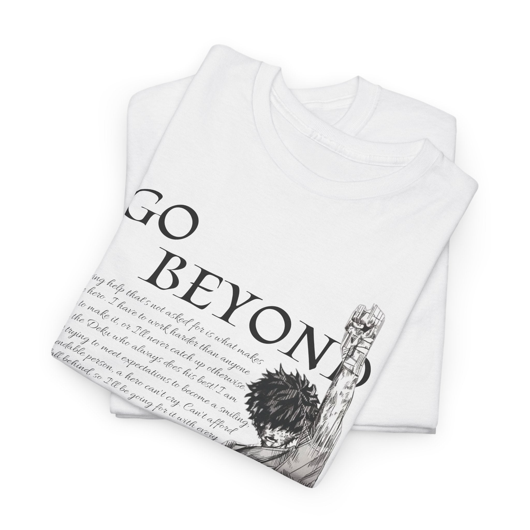 'Go Beyond' Deku Graphic Tee — 100% COTTON 180GSM (FULLY CUSTOMIZED LIMITED EDITION)