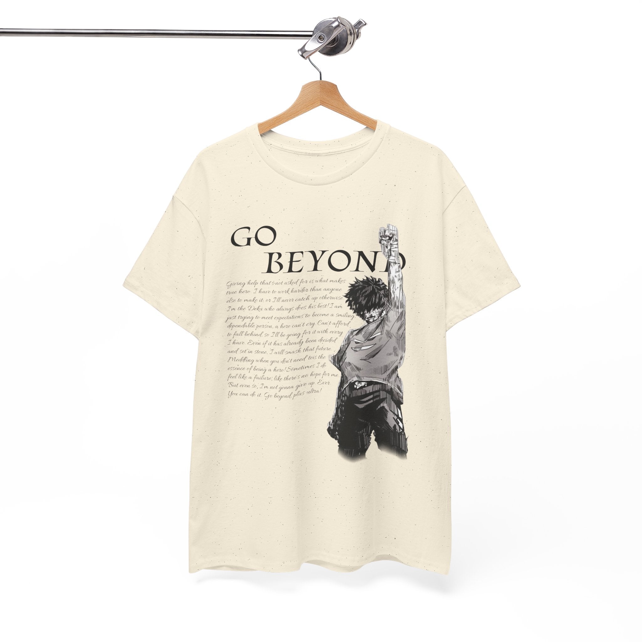 'Go Beyond' Deku Graphic Tee — 100% COTTON 180GSM (FULLY CUSTOMIZED LIMITED EDITION)