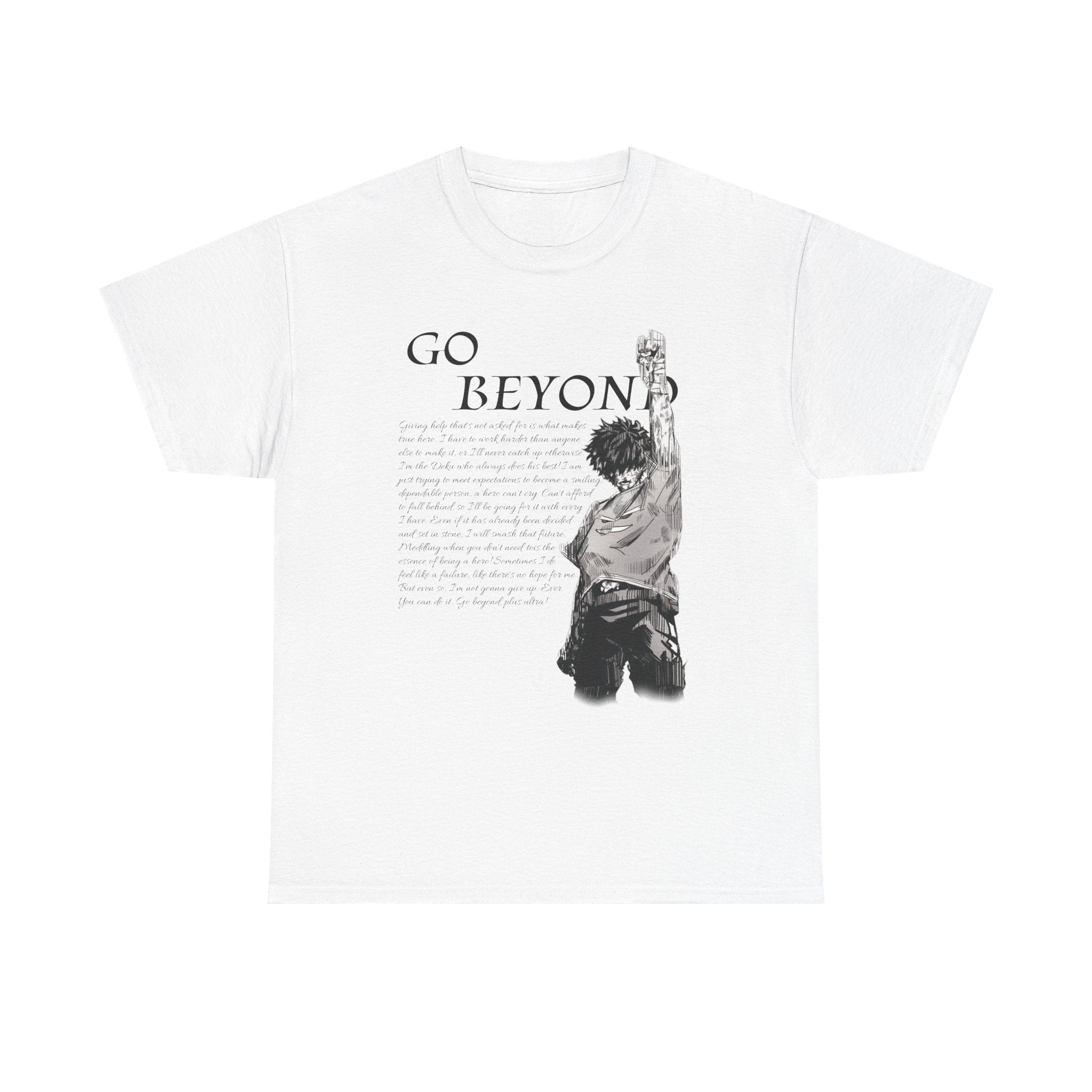 'Go Beyond' Deku Graphic Tee — 100% COTTON 180GSM (FULLY CUSTOMIZED LIMITED EDITION)