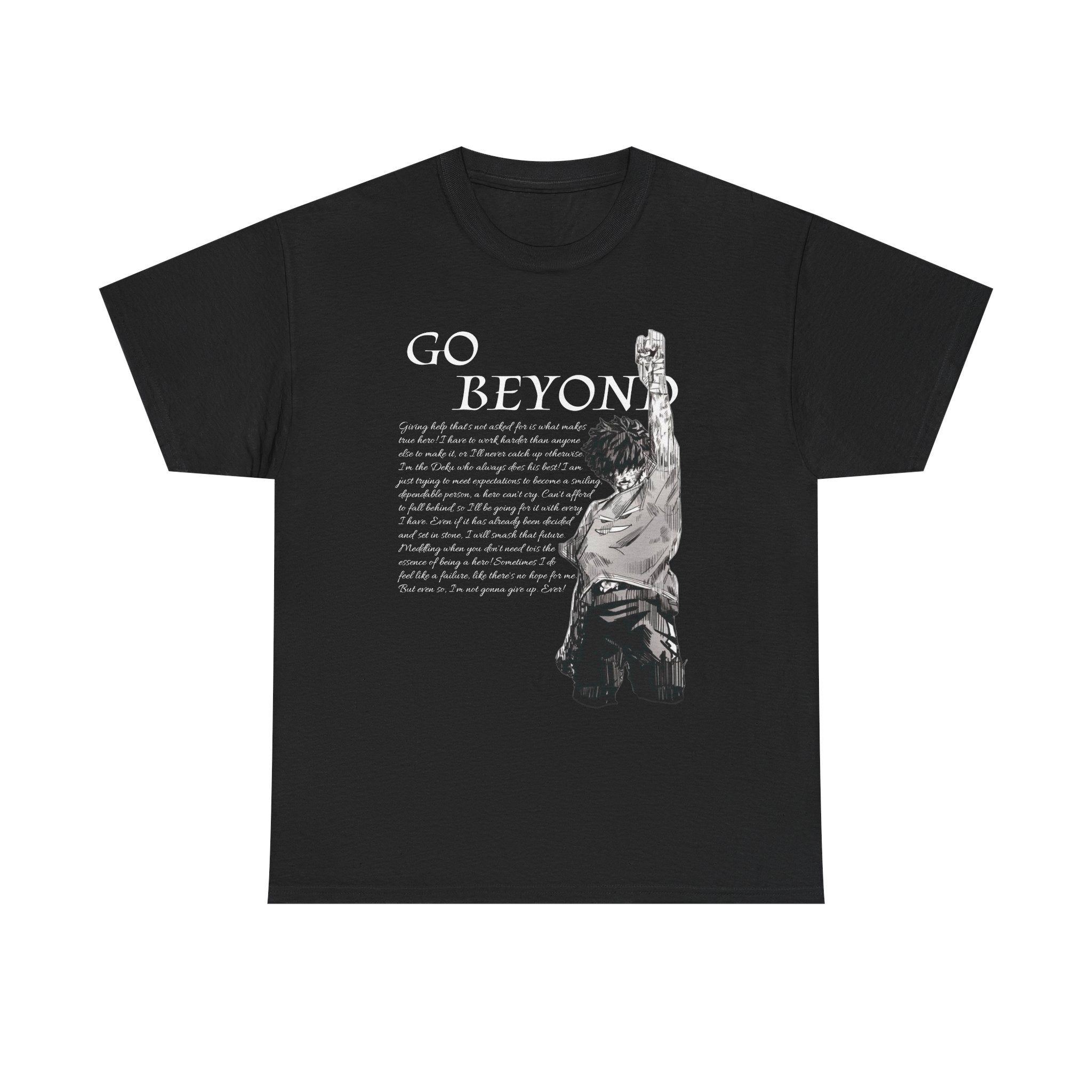 'Go Beyond' Deku Graphic Tee — 100% COTTON 180GSM (FULLY CUSTOMIZED LIMITED EDITION)