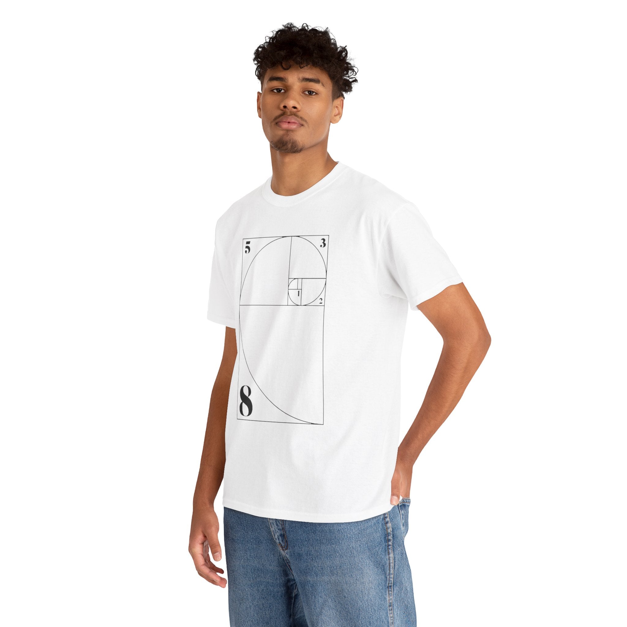Fibonacci Spiral Graphic Tee — 100% COTTON 180GSM