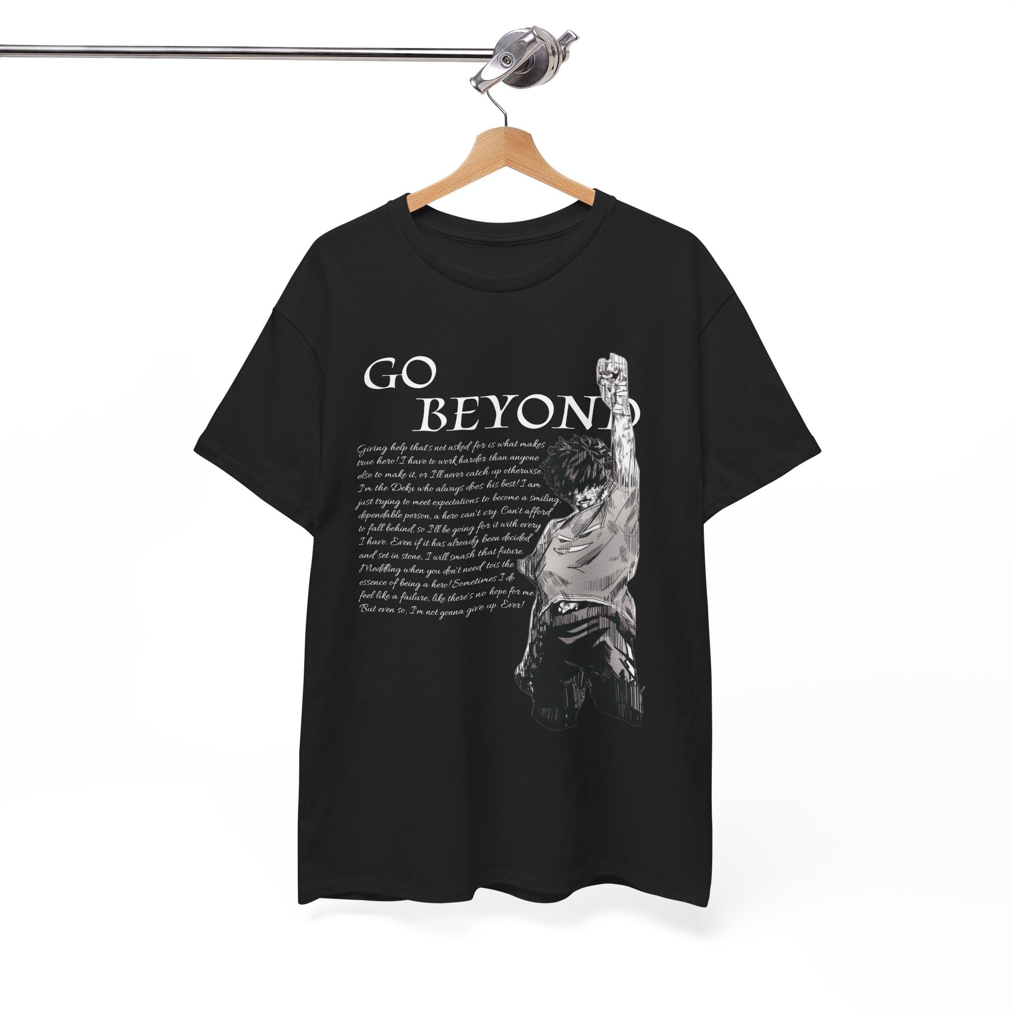 'Go Beyond' Deku Graphic Tee — 100% COTTON 180GSM (FULLY CUSTOMIZED LIMITED EDITION)