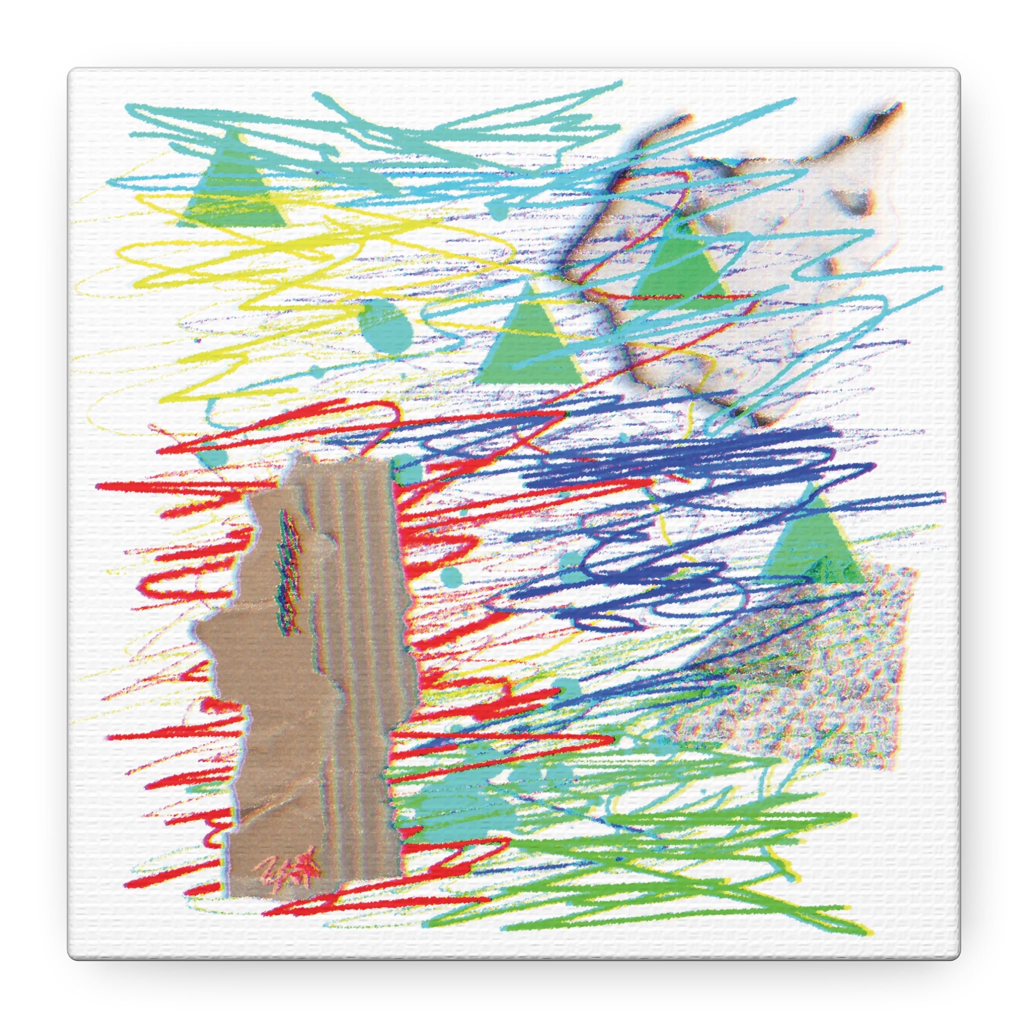 ABSTRACT02 - Color Scribble Matte Canvas Stretched Wall Decor