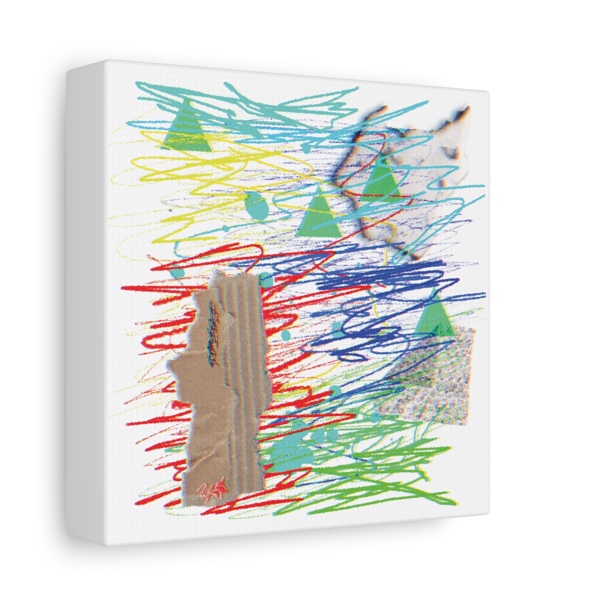ABSTRACT02 - Color Scribble Matte Canvas Stretched Wall Decor